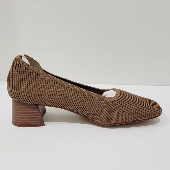 Vivaia Melody Pro Heels Women's 36.5 US 6 Square Toe Chunky Espresso Brown Pumps - Picture 8 of 13